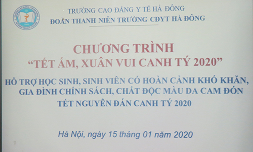 Đoàn Trường Cao đẳng Y tế Hà Đông tổ chức chương trình “Tết ấm xuân vui – Canh tý 2020”