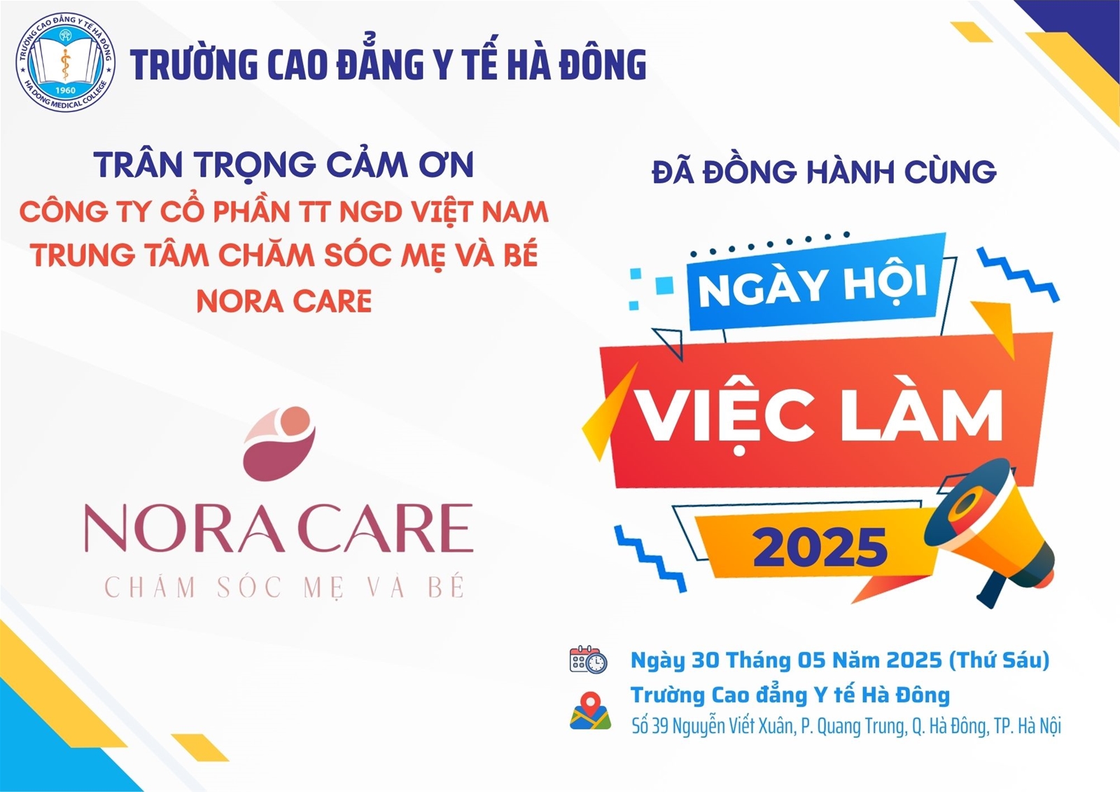 HDMC Job Fair 2025 - CÔNG TY CỔ PHẦN TT NGD VIỆT NAM - Trung tâm chăm sóc mẹ và bé NORA CARE