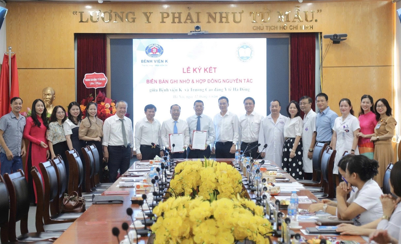 Lễ ký kết Thỏa thuận hợp tác trong đào tạo thực hành giữa Trường Cao đẳng Y tế Hà Đông và Bệnh viện K
