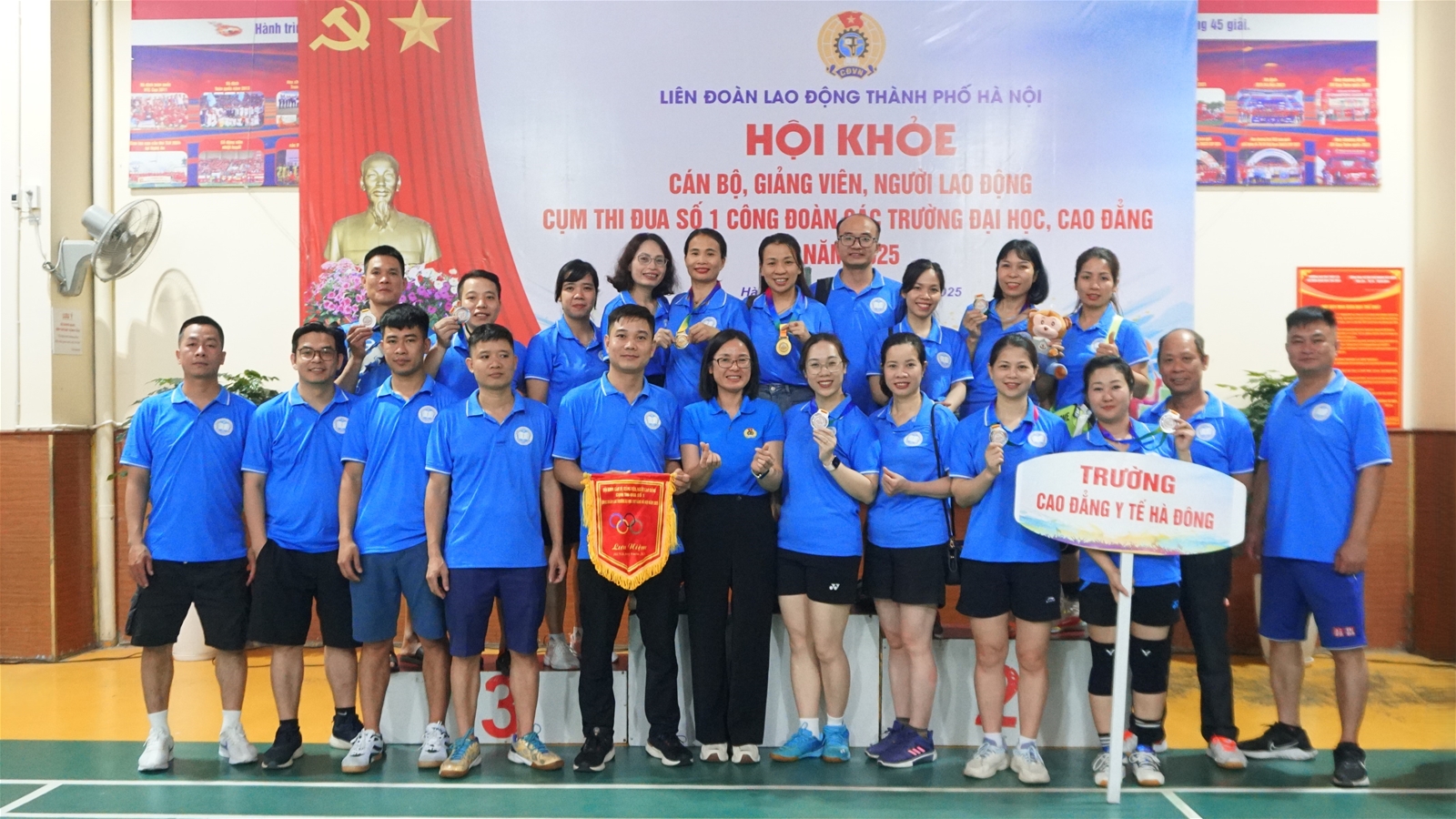 Trường Cao đẳng Y tế Hà Đông tham gia Hội khỏe Cụm thi đua số 1 Công đoàn các trường đại học, cao đẳng Hà Nội năm 2025
