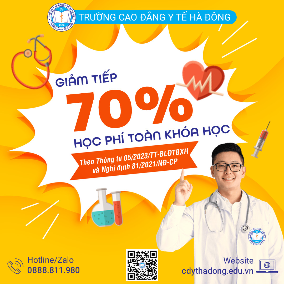 Các ngành xét tuyển học bạ học tại Trường Cao đẳng Y tế Hà Đông học sinh sinh viên được giảm nhiều học phí